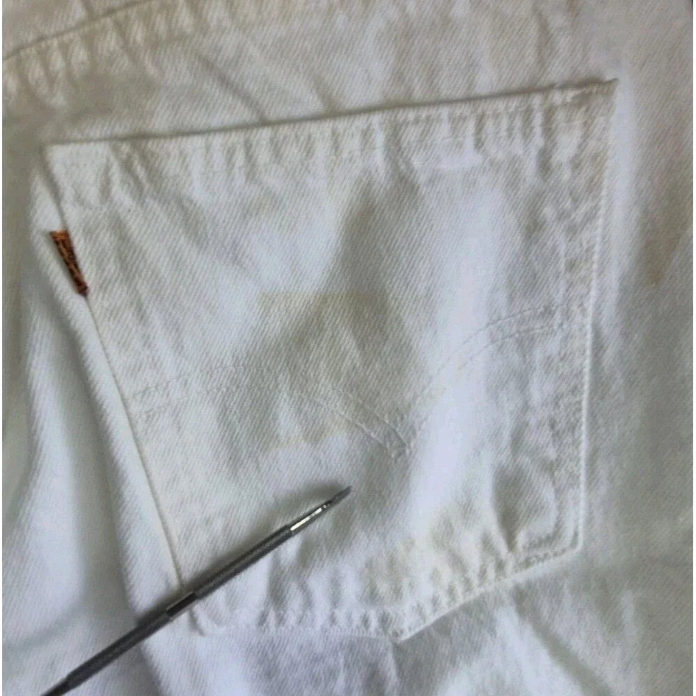 Vth 1996 Levi's 550 White Jeans Mens Size 36x30 Relaxed Slight Taper Made In USA